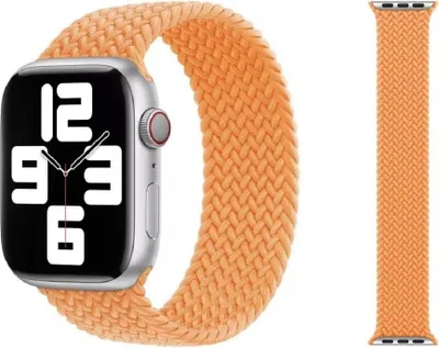 Produktbild von Original Apple Braided Solo Loop Armband 42/44/45mm Größe 7 Bright Orange