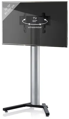 Image de Support Meuble Télévision 26-70 pouces jusqu'à 30 kg | VESA jusqu'à 600x400 max. | Support Meuble Télévision en aluminium | Support Meuble Télévision Dimensions env. H. 174 x W. 90 x D. 72 cm | Stadino Maxi Support Meuble Télévision