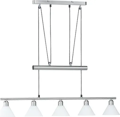 Produktbild von závesná lampa Stamina180 x 102 x 14 cm oceľ/sklo strieborná/biela