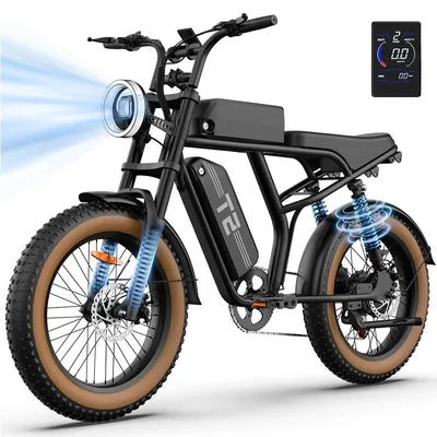 Produktbild von 20 * 4" Fat-Tire Elektrofahrräder für Erwachsene, E Bike mit 48V 15.6Ah Batterie, 120 KM Reichweite, Farbenfroh LCD Display Trekking e-bikes