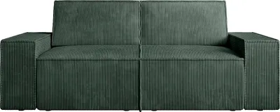 Produktbild von 2-Sitzer-Sofa aus Kord in Flaschengrün - AMELIA