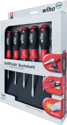 Immagine prodotto di Set di cacciaviti da officina WIHA 6 pezzi Wiha SoftFinish con intaglio, Phillips Pozidriv