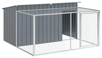 Immagine prodotto di Cuccia per cani con corridoio Antracite 197x194x110cm Acciaio zincato