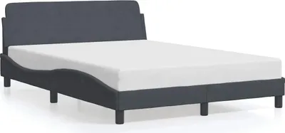 Produktbild von vidaXL Bettgestell "Dover" Dunkelgrau 140x200 cm Samt