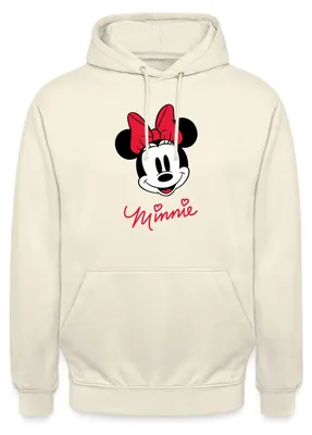 Produktbild von Mickey & Minnie Schriftzug Uni Hoodie, L, Vanille-Milchshake
