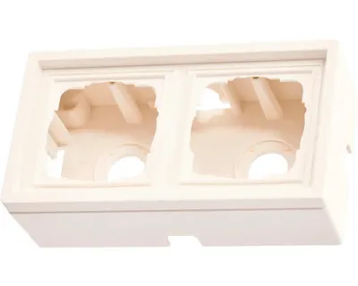 Produktbild von Gira 0062112 Aufputz-Gehäuse 2-fach komplett mit Abdeckrahmen Flächenschalter reinweiß glänzend