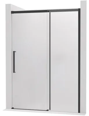 Imagen del producto de CERANO - Puerta corredera para ducha Lantono - derecha - 8 mm - Cierre suave -  mate, vidrio esmerilado - 170x195 cm
