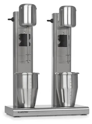 Doppelter Getränkemixer 160 W, 2 x 1 L, 2 Stufen, 20.000 U/min, Edelstahl