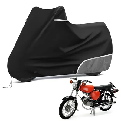 Produktbild von Outdoor-Motorradabdeckung, passend für die Simson S51, aus 420D Oxford-Gewebe, wasserdicht, geeignet als Garagenabdeckung, wetterfeste Outdoor-Motorradplane.