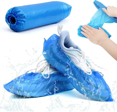 Einweg-Überschuhe 50 Stück, CPE, wasserdicht, Breakpoint-Design