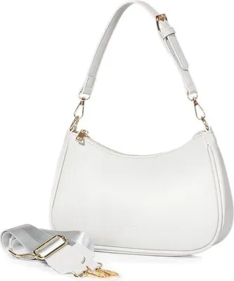 Produktbild von Schultertasche für Damen mit 2 austauschbaren Schulterriemen, praktische Umhängetasche mit breitem Riemen oder elegante Y2K-Schultertasche für Damen mit schmalem Riemen