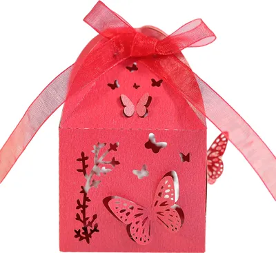 Produktbild von 50Pcs Hochzeit Geschenk-Box, Laser Cut Candy Geschenk-Box Papier-Box Mit Band Für Hochzeit Dekoration Party Favor Kleine Geschenk-Verpackung