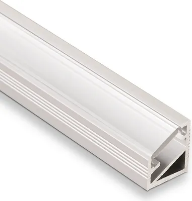 Produktbild von 25 Stück LED Profil-66 Eckprofil Alu eloxiert mit opaler Abdeckung 2000 x 14,5 x 16,5 mm von SOTECH