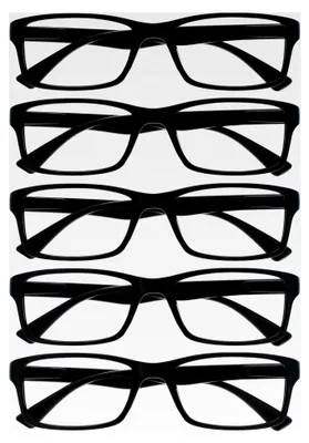 Produktbild von Lesebrille Schwarz 5er-Pack Uni +1,00