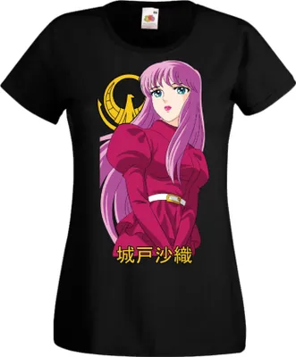 Zdjęcie produktu dla Koszulka Damska Manga Anime Saint Anime Seiya Athena Saint Anime Seiya Athena, Lady XL / Czarny