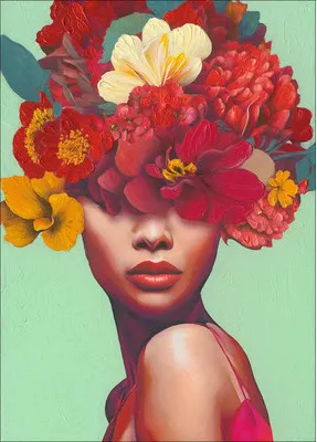 Produktbild von Leinwandbild Original Flowers On Her Face VIII 50x70 cm