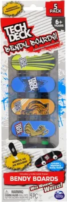 Zdjęcie produktu dla Teck Deck - zestaw 5 sztuk - elastyczne deski - mini deski do deskorolki - deska do deskorolki na palec - Spinmaster