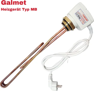 Immagine prodotto di Riscaldatore elettrico a cartuccia Galmet 3 kW 230 V 6/4" con termostato e protezione