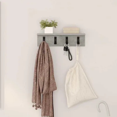 Immagine prodotto di Maison Exclusive - Comodino da parete in cemento grigio 40 x 10,5 x 10,5 cm