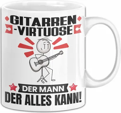 Produktbild von Gitarrenvirtuose Tasse Geschenk für Gitarrenvirtuose Der Mann Der Alles Kann Geschenkidee zum Geburtstag (Weiß)