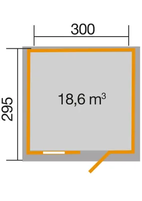 Produktbild von weka Gartenhaus 123 Gr.5, natur, Farbe:naturbelassen, Dachform:Satteldach