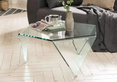 Produktbild von Couchtisch >2070< in Klarglas, Glas - 80x42cm (BxH)