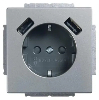 Image de Busch-Jaeger SCHUKO-2x USB Prise de courant 20 EUCB2USB-866