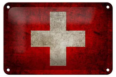 Produktbild von Blechschild Flagge 18x12cm Schweiz Fahne