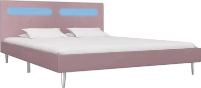 Obrázok produktu pre vidaXL Posteľný rošt s LED ružovou látkou 180 x 200 cm
