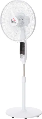 Produktbild von Standventilator, 3 Geschwindigkeiten, 3 Modi, Timer, Fernbedienung, 45 x 42 x 118-138 cm, Weiß