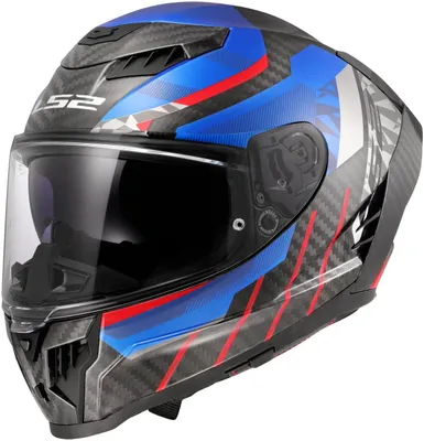 Obrázek produktu pro LS2 FF807 Dragon Trax Carbon Helm, carbon/blau/rot, M (57/58)