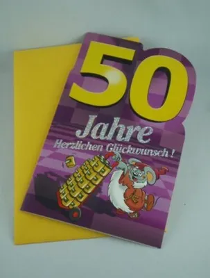Produktbild von Hallmark - 91589 - Klappkarte, Geburtstag, 50 Jahre, mit Umschlag