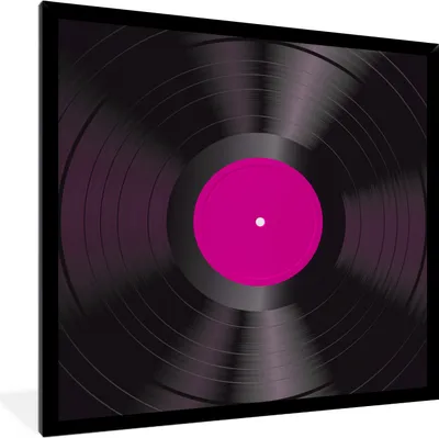 Produktbild von MuchoWow® Gerahmtes Poster Vintage - LP - Rosa - Vinyl-Schallplatten 40x40 cm - Poster mit Schwarzem Bilderrahmen Wandposter Rahmen Foto Bilder - Mit Rahmen - Wanddekoration Schlafzimmer