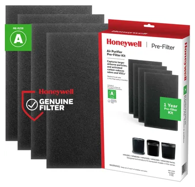 Produktbild von Honeywell HRF-A300 Vorfilter für Luftreiniger, 4er-Pack, Aktivkohle reduziert Ha