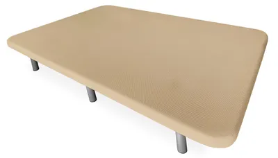 Gepolsterte Bettbasis 105x190 cm, 5 Verstärkungsstangen, 6 Metallbeine