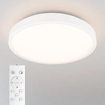 Image de HOFTRONIC - Plafonnier LED 24W 2600 lm CCT réglable IP44 Blanc télécommande