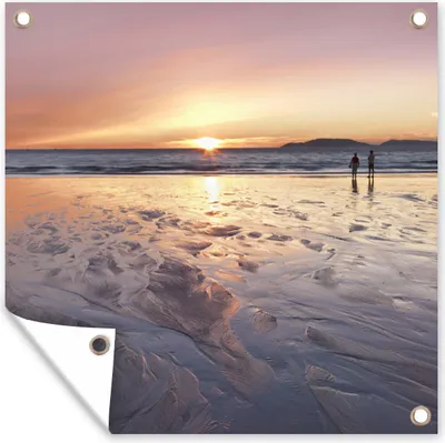 Produktbild von MuchoWow® 50x50 cm Outdoor-Poster Gartendeko Sichtschutz Garten Poster für den Garten  Strand - Sonne - Meer