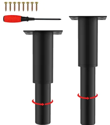 Obrázok produktu pre Nastaviteľné kovové nožičky na nábytok, nosnosť 800 kg, výška 12-20 cm