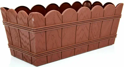 Obrázok produktu pre Balkónový kvetináč Kvetináč bez taniera Plastový Elba 40 cm Hnedý