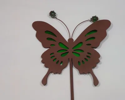 Produktbild von Garten Stecker Metall Schmetterling Edelrost Deko Beet Figur Stab Rankhilfe