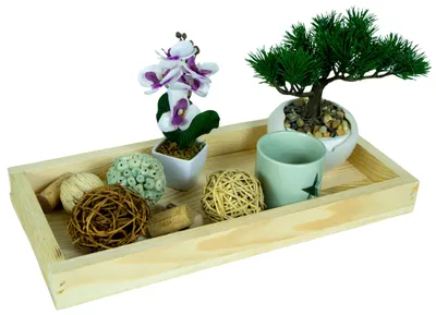 Produktbild von Kleines Dekotablett Emma 40x19x4cm in natur Schlüsselbox Aufbewahrung