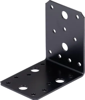 Immagine prodotto di Alberts 824877 Connettore angolare - nero - rivestito in plastica - 90 x 90 x 65 mm, set da 25