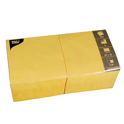 Obrázok produktu pre Papstar 82569, Žltá, Hodvábny papier, Jednofarebné, 46 g/m², 400 mm, 400 mm