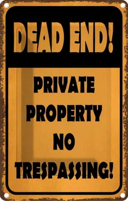 Produktbild von vianmo Blechschild 30x20 cm Dead end private property no Parkplatzschild