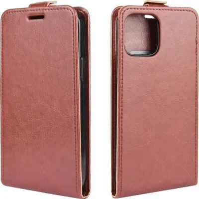Produktbild von Mobigear iPhone 12 Mini Hülle Flipcase - Braun