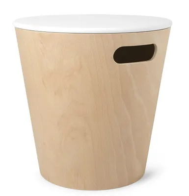 Produktbild von UMBRA WOODROW STORAGE Hocker Eimer mit Deckel Holz 1009760-668