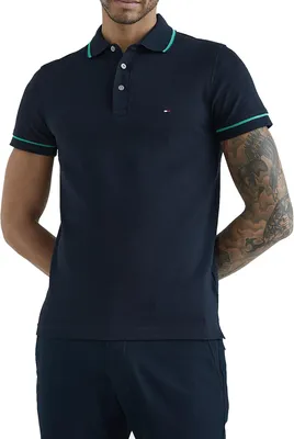 Produktbild von Tommy Hilfiger Herren Poloshirt 1985 TIPPED SLIM MW0MW23951-DW5 Dunkelblau
