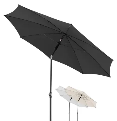 Produktbild von Balkonsonnenschirm Ampelschirm Gartenschirm - Ø 200 cm - Dunkelgrau - UV50+ - Für Balkon und Terrasse