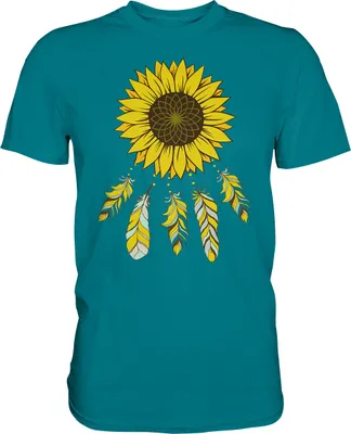 Produktbild von Traumfänger Sonnenblumen T-Shirt Garten Motiv Gärtner Geschenk – Diva Blue / XXL