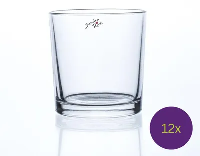 Produktbild von 12er Set Teelichthalter Windlicht Dekoglas CYLI H. 8,5cm D. 7,5cm Sandra Rich